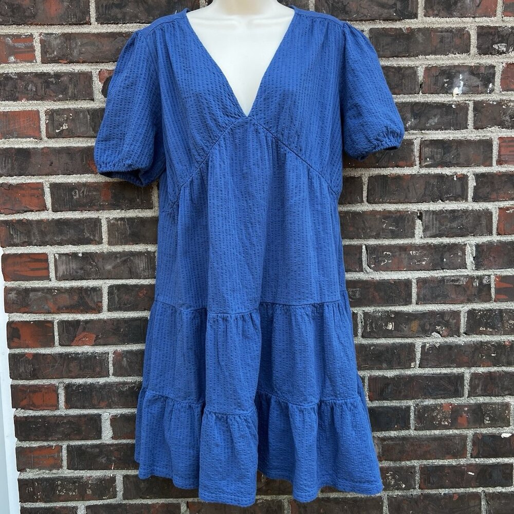 Boden Royal Blue Tiered Mini Dress